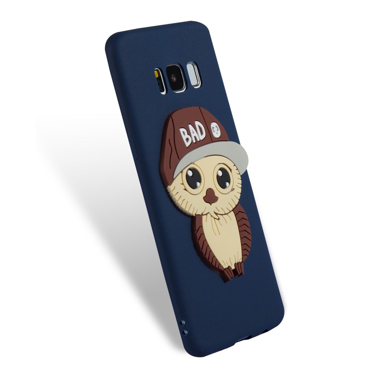 Cute 3D Male Owl Pattern Soft TPU Cover Case for Samsung Galaxy S8 G950 - Dark Blue-6