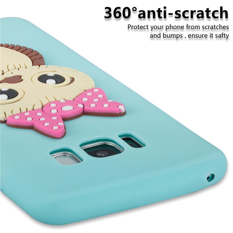 Lovely 3D Female Owl Pattern TPU Mobile Casing for Samsung Galaxy S8 G950 - Baby Blue-2