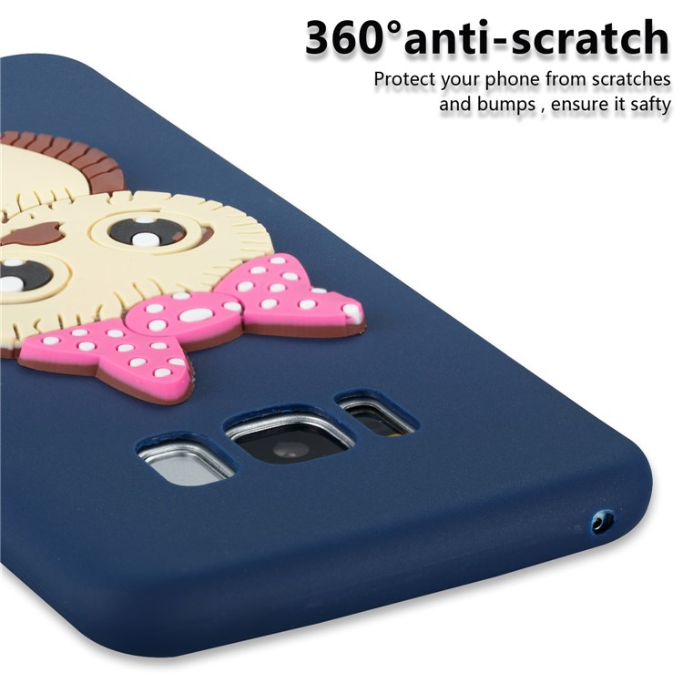 Lovely 3D Female Owl Pattern TPU Case Accessory for Samsung Galaxy S8 G950 - Dark Blue-2