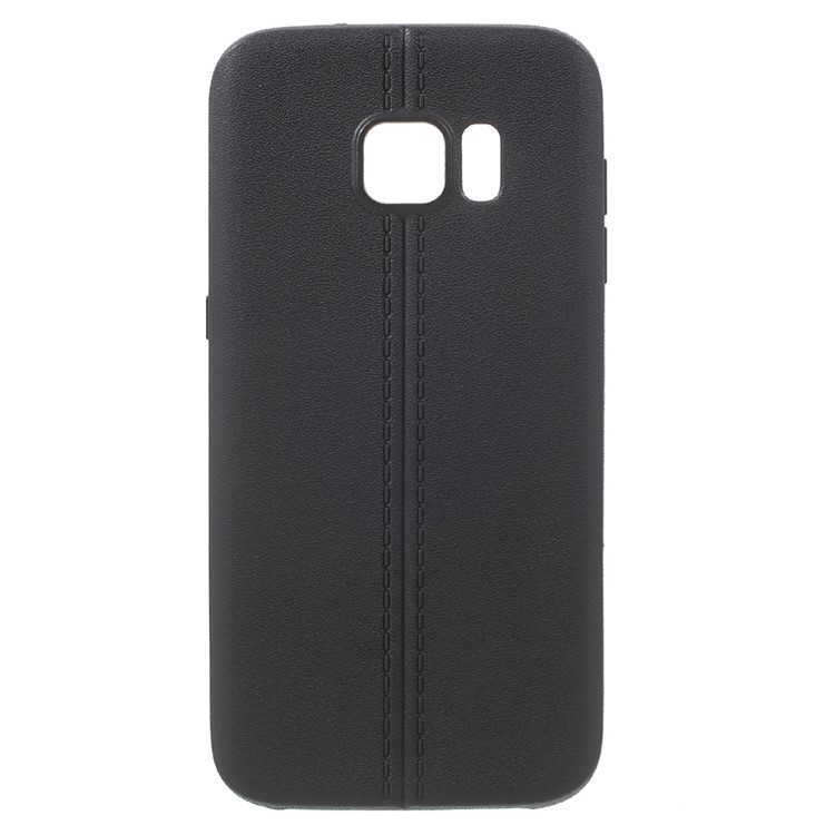 Lines TPU Gel Phone Cover for Samsung Galaxy S7 - Black-1