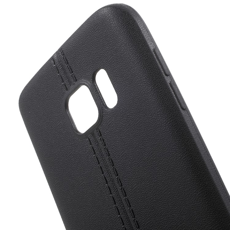 Lines TPU Gel Phone Cover for Samsung Galaxy S7 - Black-4