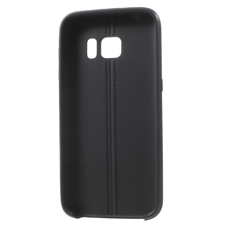 Lines TPU Gel Phone Cover for Samsung Galaxy S7 - Black-5