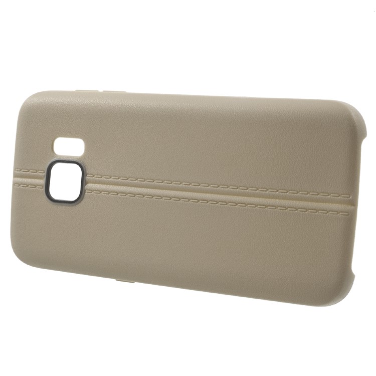 Lines TPU Gel Back Case for Samsung Galaxy S7 - Champagne-2