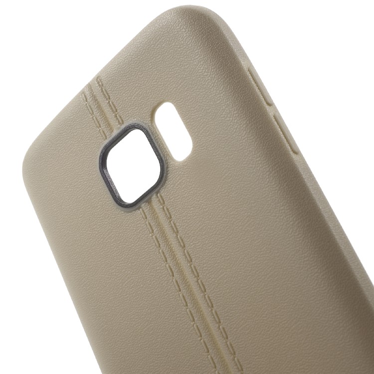 Lines TPU Gel Back Case for Samsung Galaxy S7 - Champagne-4