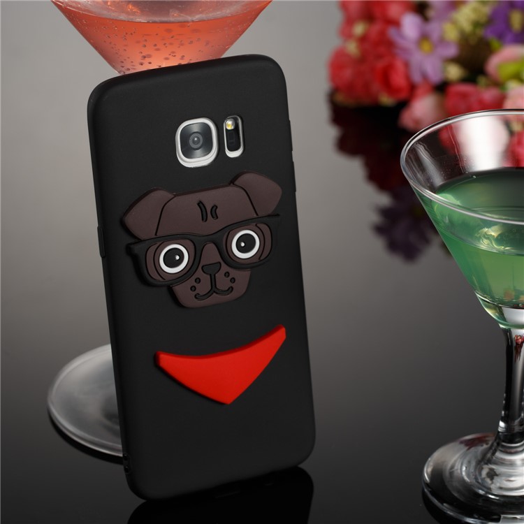 Lovely 3D Dog Pattern TPU Case for Samsung Galaxy S7 edge SM-G935 - Black-5