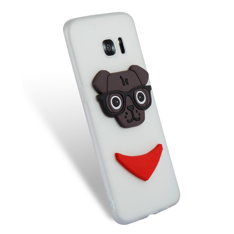 Lovely 3D Dog Pattern TPU Shell Case for Samsung Galaxy S7 edge SM-G935 - White-6