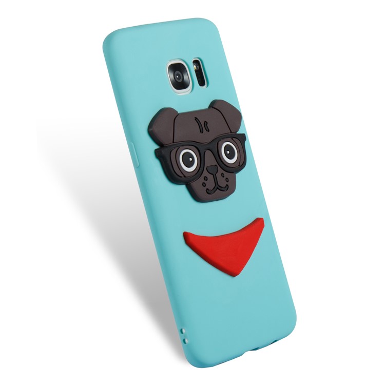 Lovely 3D Dog Pattern TPU Case Phone Shell for Samsung Galaxy S7 edge SM-G935 - Baby Blue-6