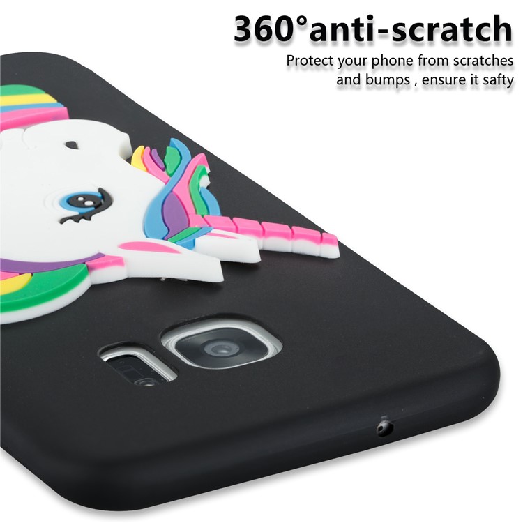 Lovely 3D Unicorn Pattern TPU Case for Samsung Galaxy S7 edge SM-G935 - Black-5