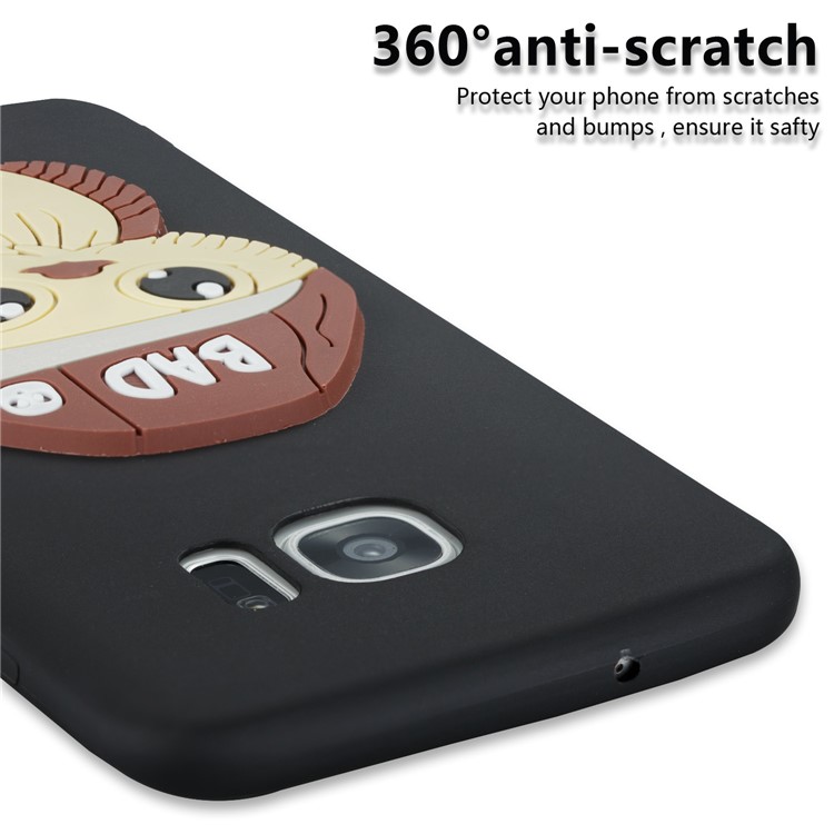 Cute 3D Male Owl Patterned TPU Case for Samsung Galaxy S7 edge SM-G935 - Black-4