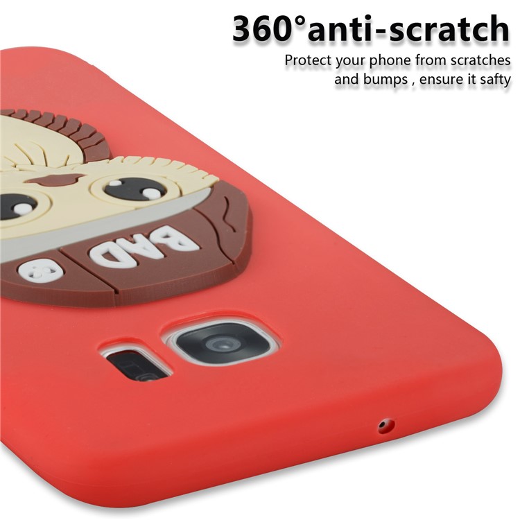 Cute 3D Male Owl Patterned TPU Shell for Samsung Galaxy S7 edge SM-G935 - Red-6