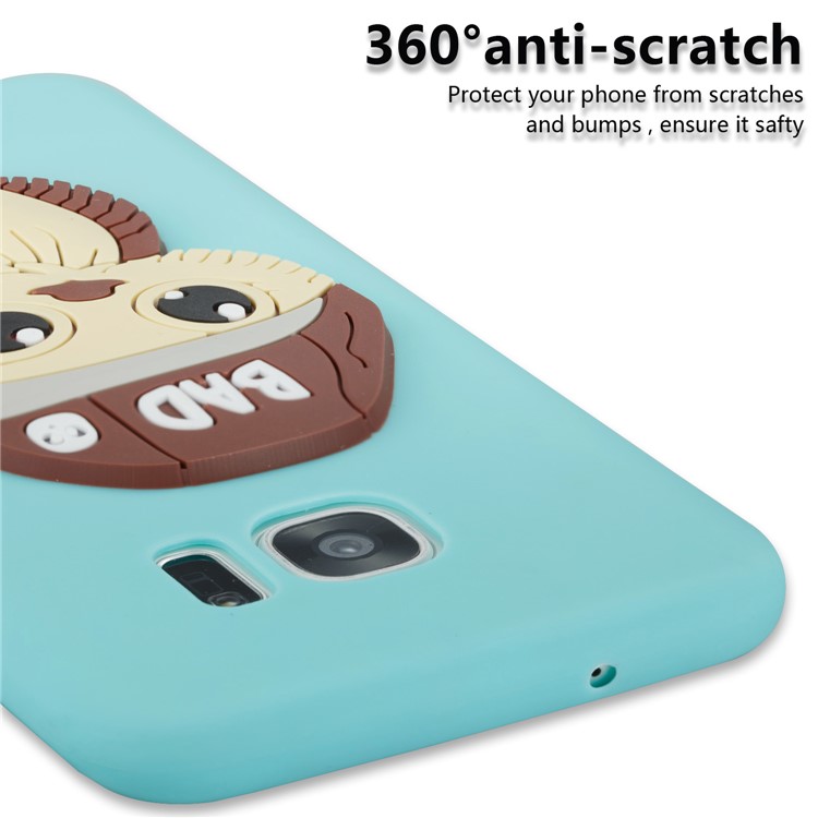 Cute 3D Male Owl Patterned TPU Mobile Cover for Samsung Galaxy S7 edge SM-G935 - Baby Blue-2