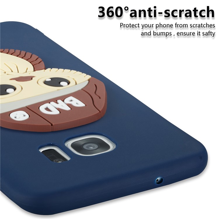 Cute 3D Male Owl Patterned TPU Phone Shell for Samsung Galaxy S7 edge SM-G935 - Dark Blue-3