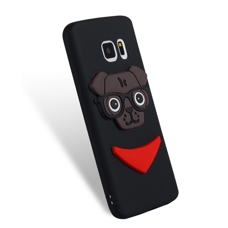 Lovely 3D Dog Pattern TPU Back Case for Samsung Galaxy S7 SM-G930 - Black-5