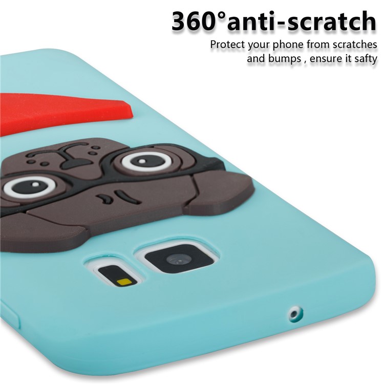 Lovely 3D Dog Pattern TPU Phone Cover for Samsung Galaxy S7 SM-G930 - Baby Blue-2