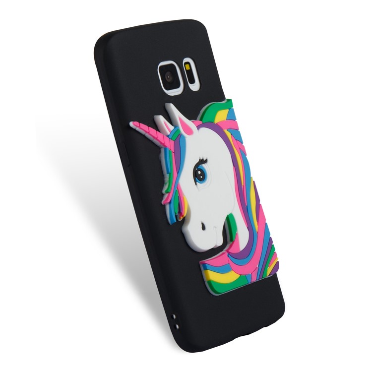 Lovely 3D Unicorn Pattern TPU Case for Samsung Galaxy S7 SM-G930 - Black-4