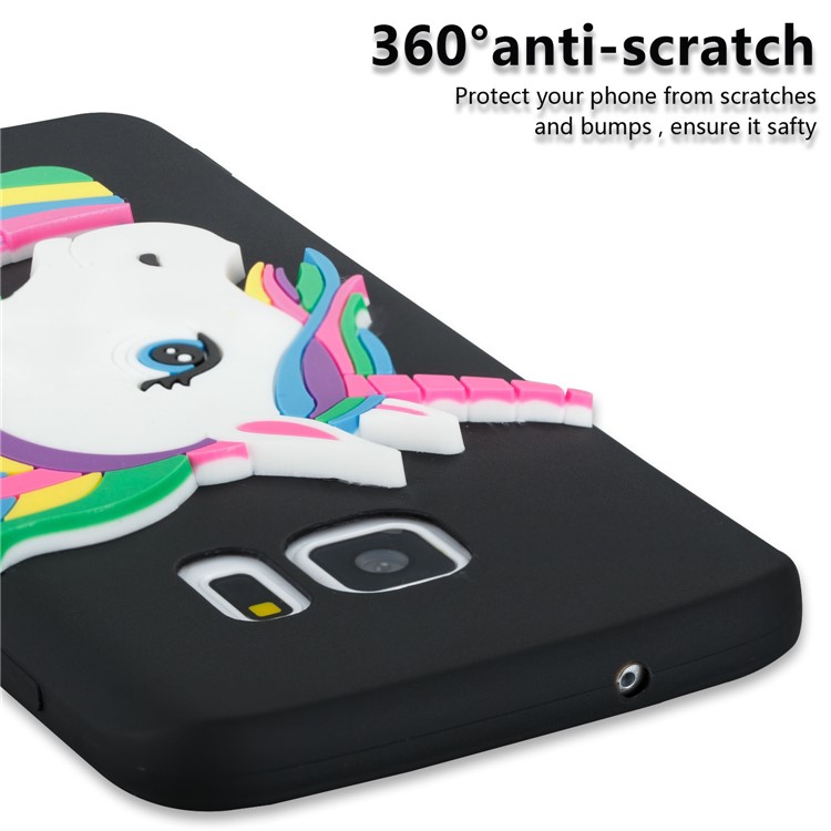 Lovely 3D Unicorn Pattern TPU Case for Samsung Galaxy S7 SM-G930 - Black-5