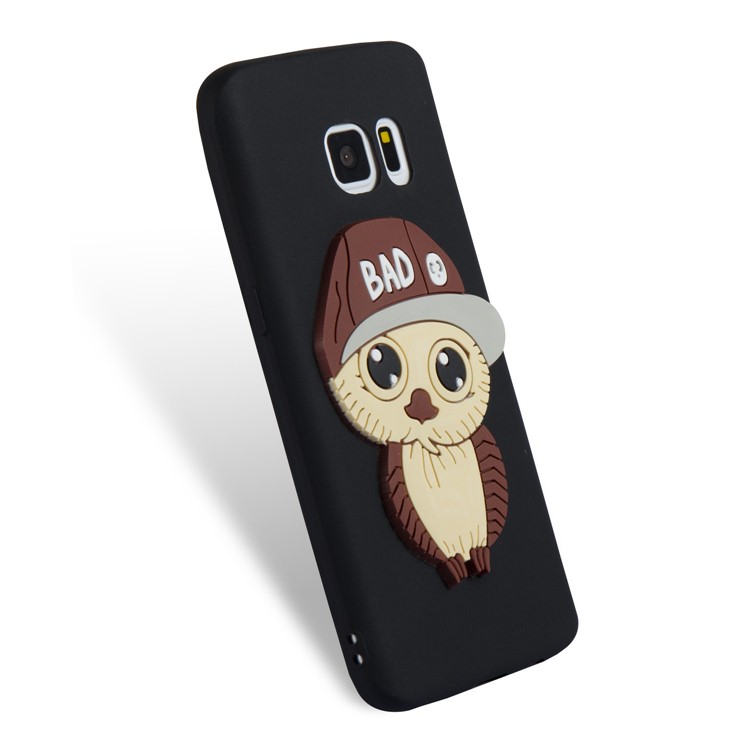 Cute 3D Male Owl Patterned Soft TPU Cell Phone Case for Samsung Galaxy S7 SM-G930 - Black-6
