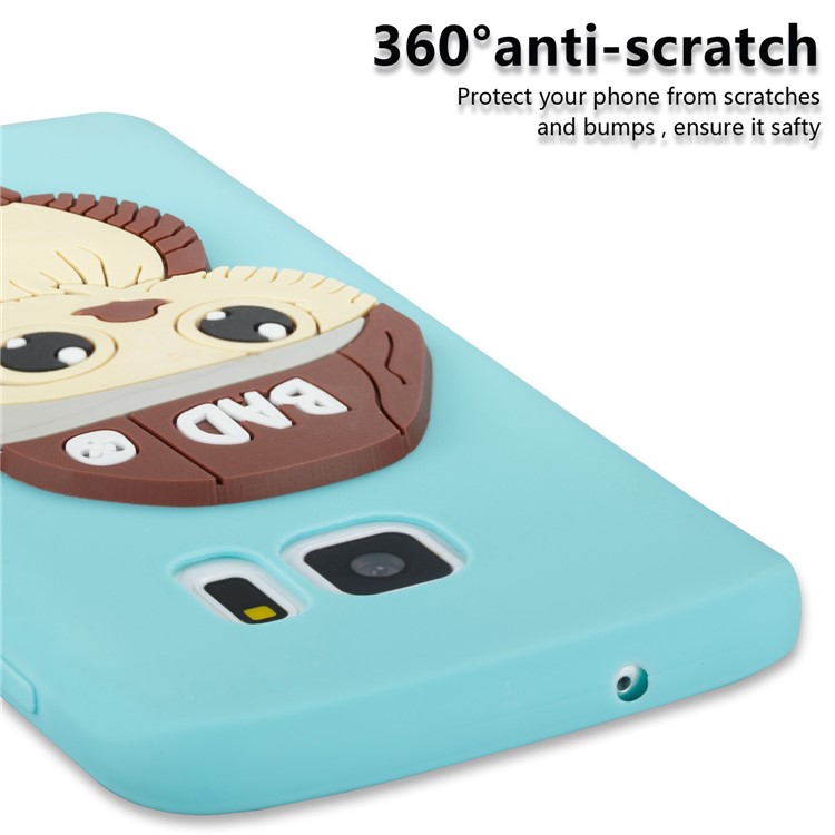Cute 3D Male Owl Patterned TPU Protective Phone Cover for Samsung Galaxy S7 SM-G930 - Baby Blue-2