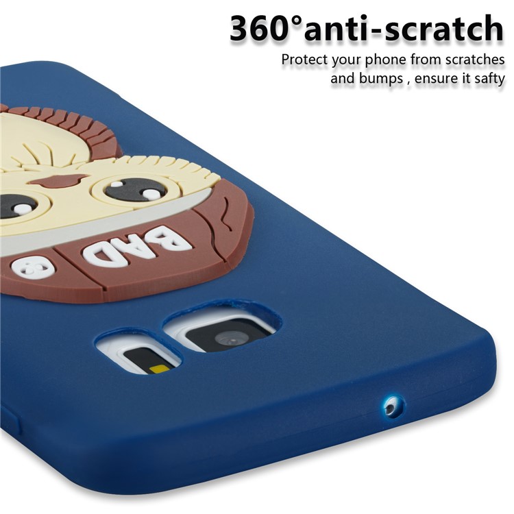 Cute 3D Male Owl Patterned Soft TPU Protector Phone Shell for Samsung Galaxy S7 SM-G930 - Dark Blue-6