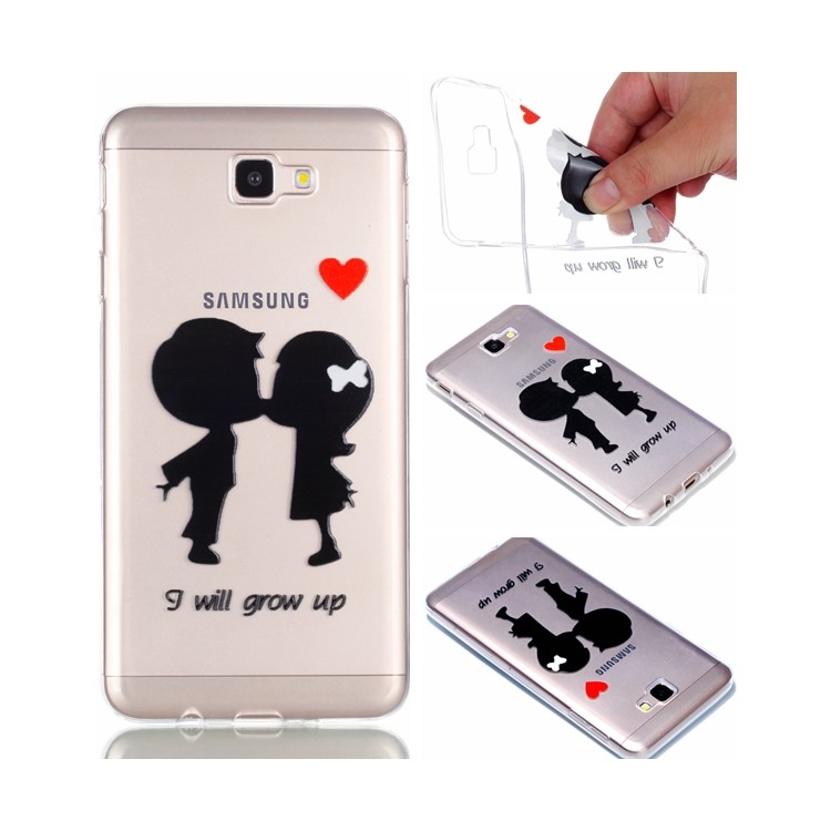 Rubberized Embossed Soft TPU Back Phone Casing for Samsung Galaxy J7 Prime (2016)/On Nxt - Kissing Lovers-1