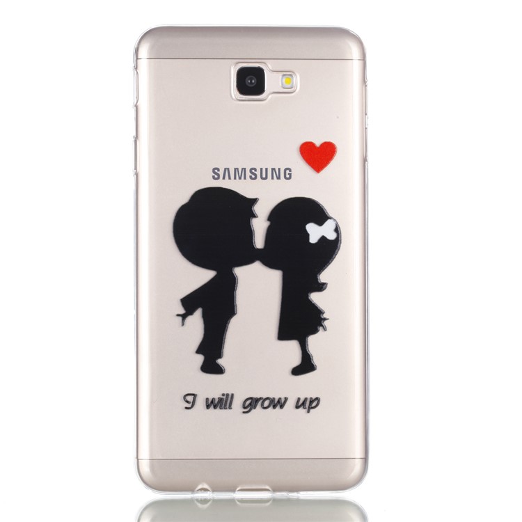 Rubberized Embossed Soft TPU Back Phone Casing for Samsung Galaxy J7 Prime (2016)/On Nxt - Kissing Lovers-2
