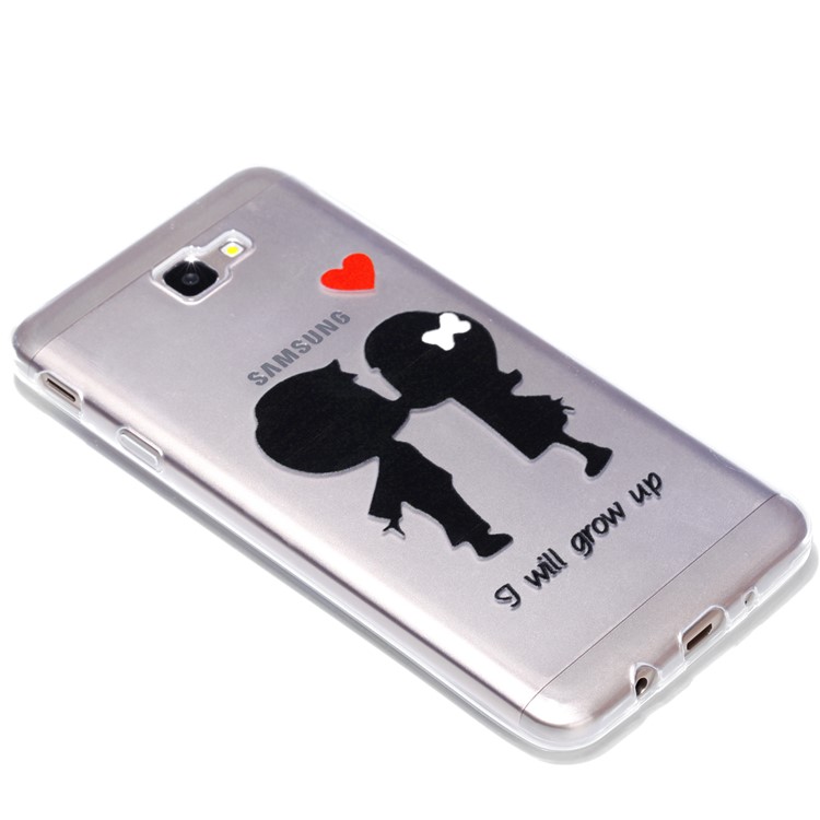 Rubberized Embossed Soft TPU Back Phone Casing for Samsung Galaxy J7 Prime (2016)/On Nxt - Kissing Lovers-3
