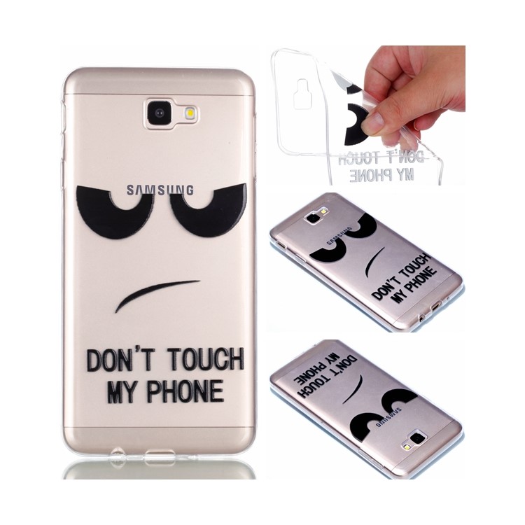 Rubberized Embossed Flexible TPU Back Case for Samsung Galaxy J7 Prime (2016)/On Nxt - Don't Touch My Phone-1