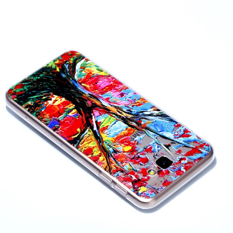 Embossment Patterned TPU Soft Back Case for Samsung Galaxy J5 Prime - Oil Painting-4