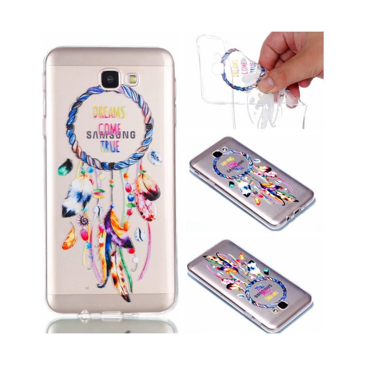 Embossment Patterned TPU Soft Back Cover for Samsung Galaxy J5 Prime - Dream Catcher-1