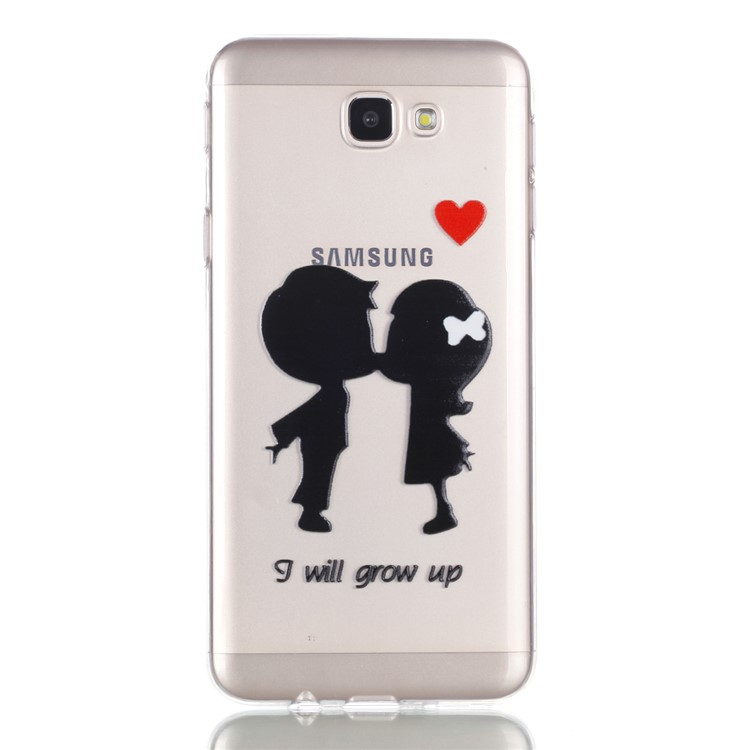 Embossment Patterned TPU Soft Back Casing for Samsung Galaxy J5 Prime - I Will Grow Up-2