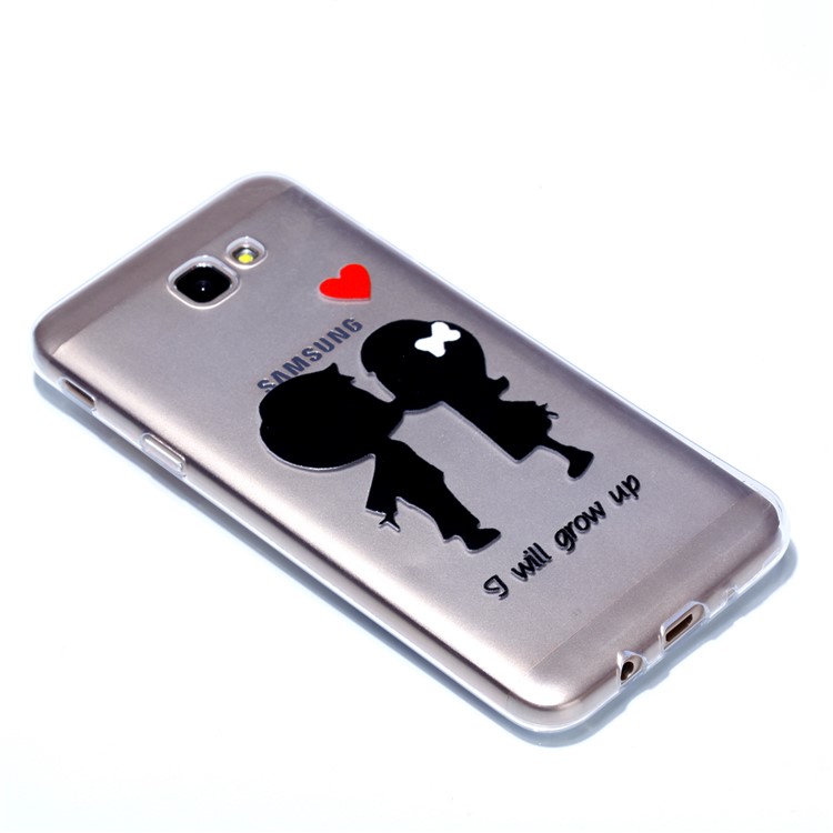 Embossment Patterned TPU Soft Back Casing for Samsung Galaxy J5 Prime - I Will Grow Up-3