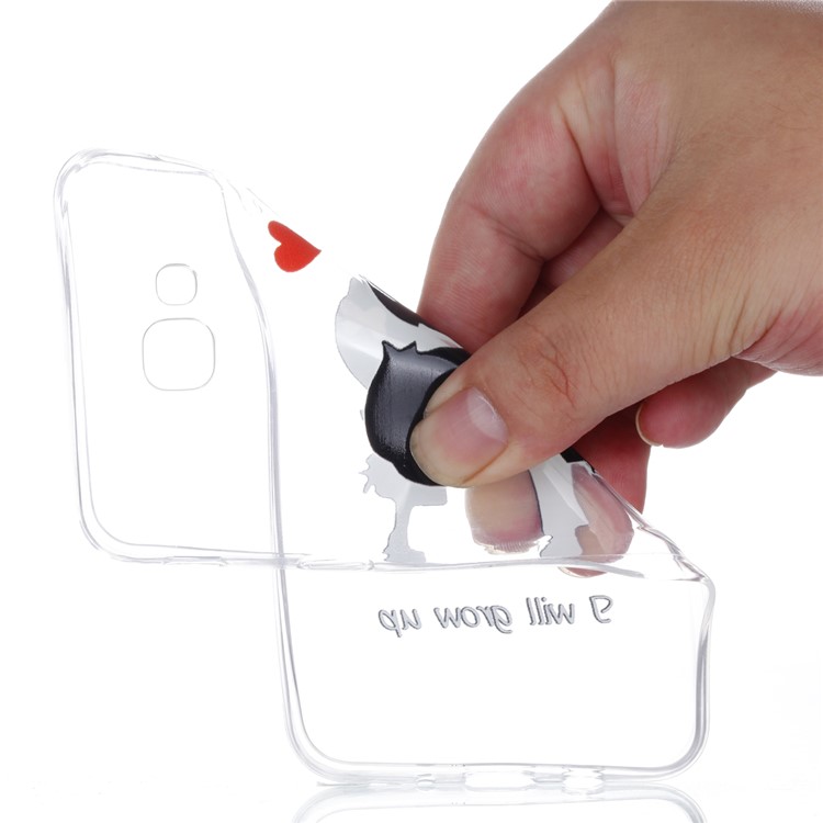 Embossment Patterned TPU Soft Back Casing for Samsung Galaxy J5 Prime - I Will Grow Up-4