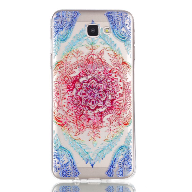 Embossment Patterned TPU Soft Mobile Phone Case for Samsung Galaxy J5 Prime - Mandala-2