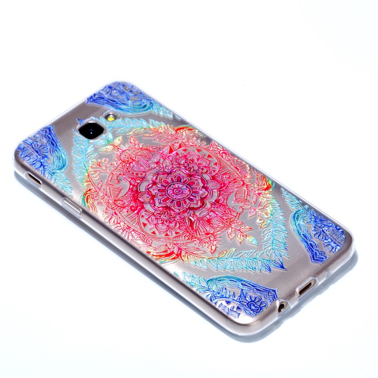 Embossment Patterned TPU Soft Mobile Phone Case for Samsung Galaxy J5 Prime - Mandala-3