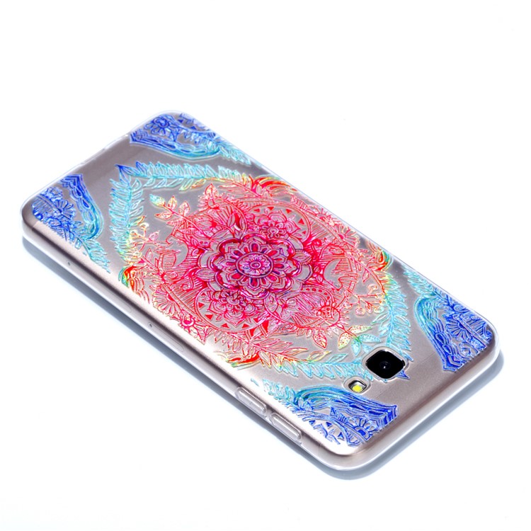 Embossment Patterned TPU Soft Mobile Phone Case for Samsung Galaxy J5 Prime - Mandala-4