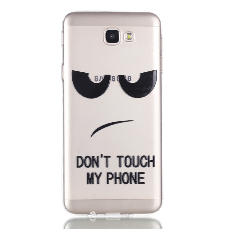Embossment Patterned TPU Soft Case for Samsung Galaxy J5 Prime - Don't Touch My Phone-2