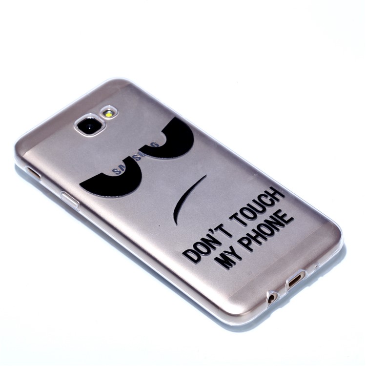 Embossment Patterned TPU Soft Case for Samsung Galaxy J5 Prime - Don't Touch My Phone-3