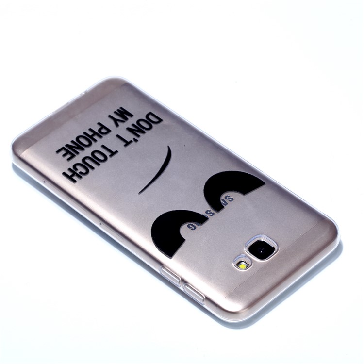 Embossment Patterned TPU Soft Case for Samsung Galaxy J5 Prime - Don't Touch My Phone-4