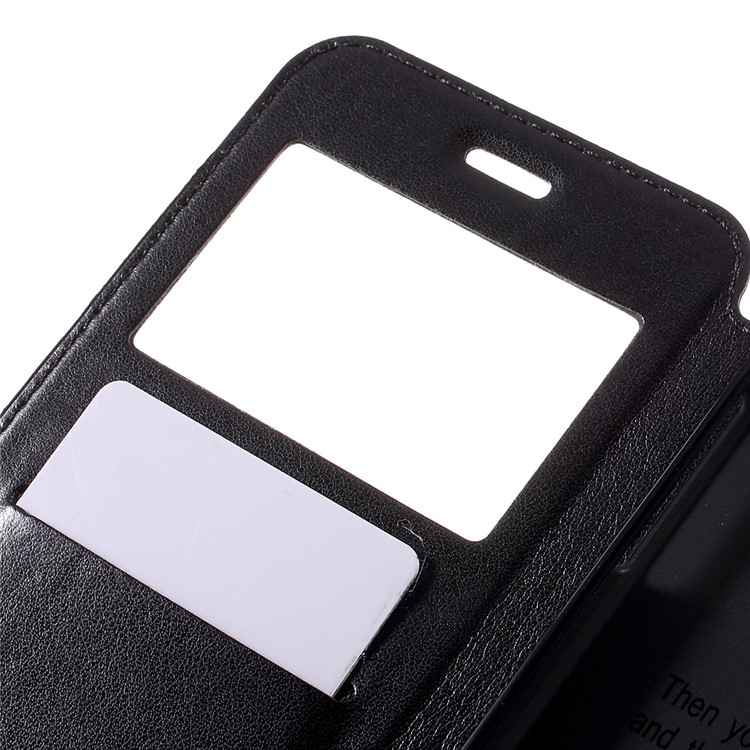 ROAR KOREA Window View Leather Stand Case for Samsung Galaxy A7 SM-A710F (2016) - Black-7