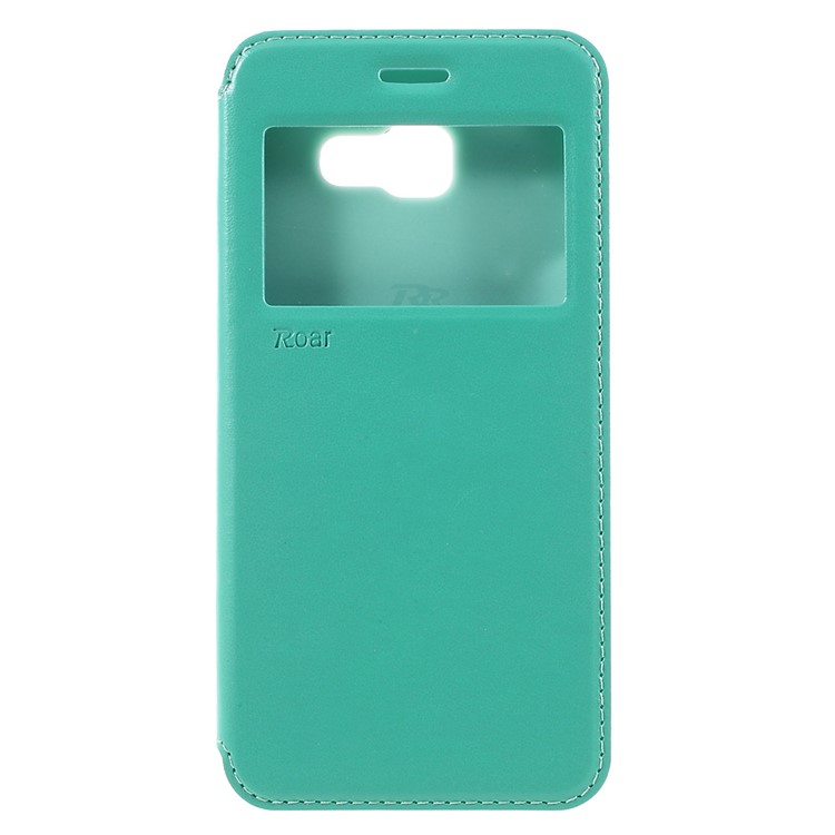 ROAR KOREA Window View PU Leather Stand Case for Samsung Galaxy A7 SM-A710F (2016) - Cyan-3