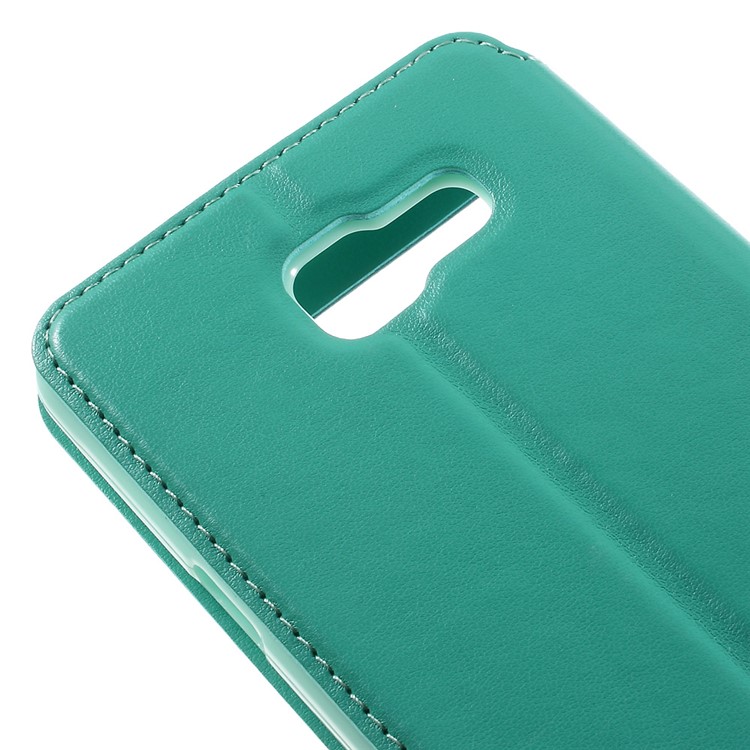 ROAR KOREA Window View PU Leather Stand Case for Samsung Galaxy A7 SM-A710F (2016) - Cyan-9