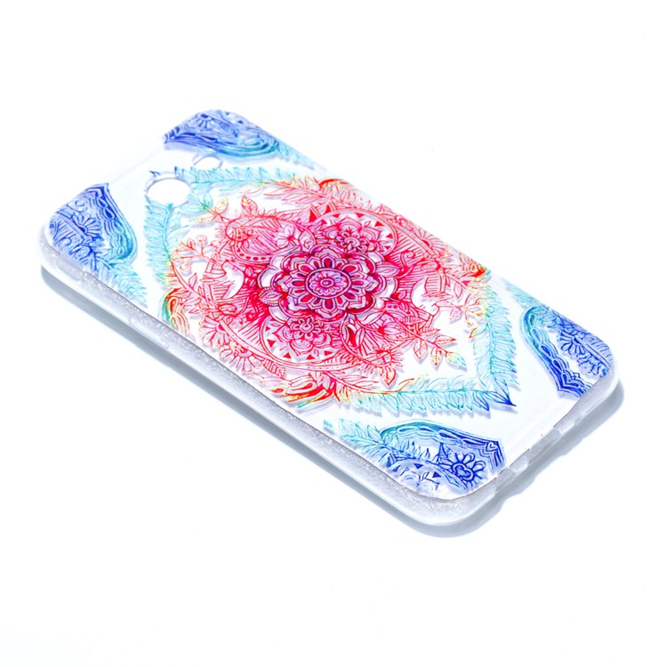 Embossment Patterned TPU Soft Back Shell for Samsung Galaxy J3 Pro (2017) / J3 (2017) EU Version - Colorful Flower-3
