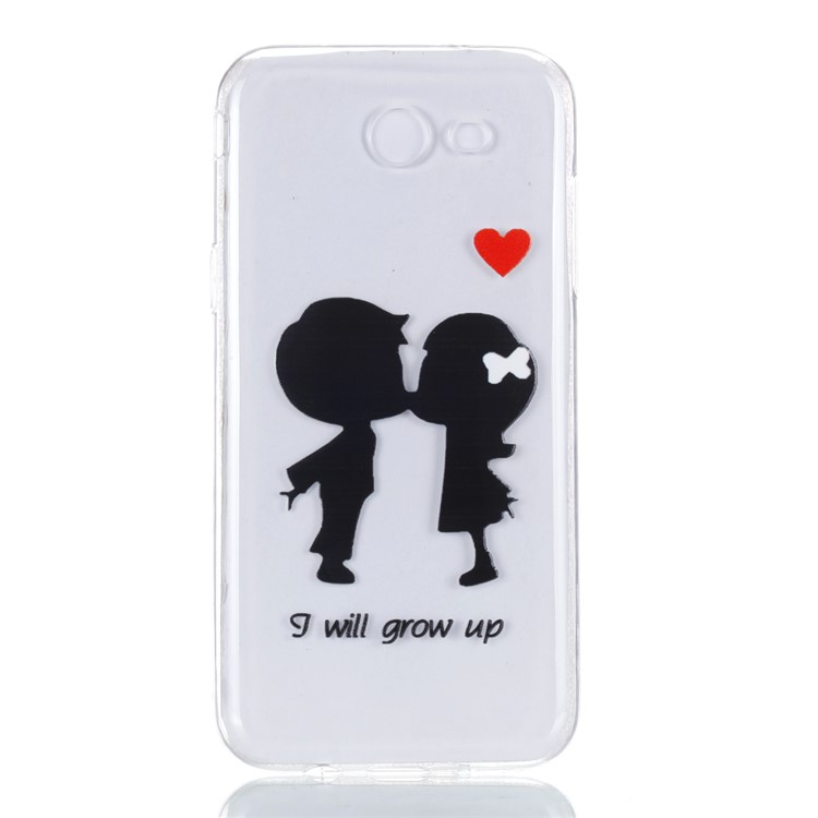 Embossment Patterned TPU Soft Back Accessory Case for Samsung Galaxy J3 Pro (2017) / J3 (2017) EU Version - I Will Grow Up-2