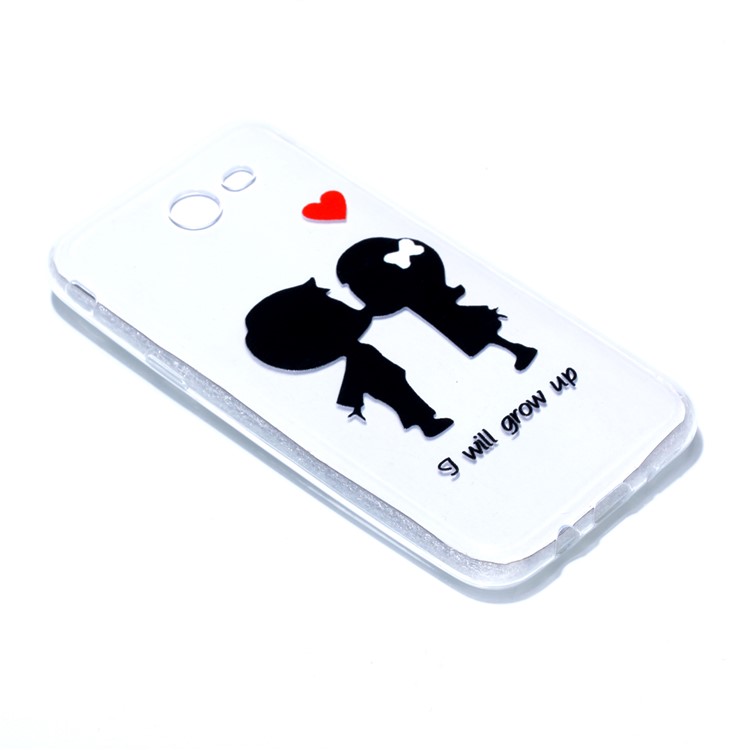 Embossment Patterned TPU Soft Back Accessory Case for Samsung Galaxy J3 Pro (2017) / J3 (2017) EU Version - I Will Grow Up-3
