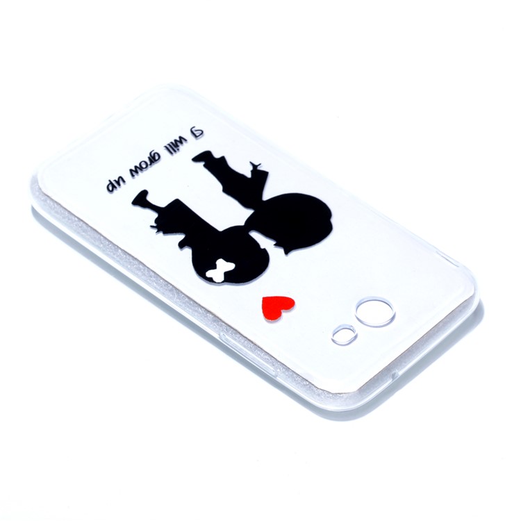Embossment Patterned TPU Soft Back Accessory Case for Samsung Galaxy J3 Pro (2017) / J3 (2017) EU Version - I Will Grow Up-4