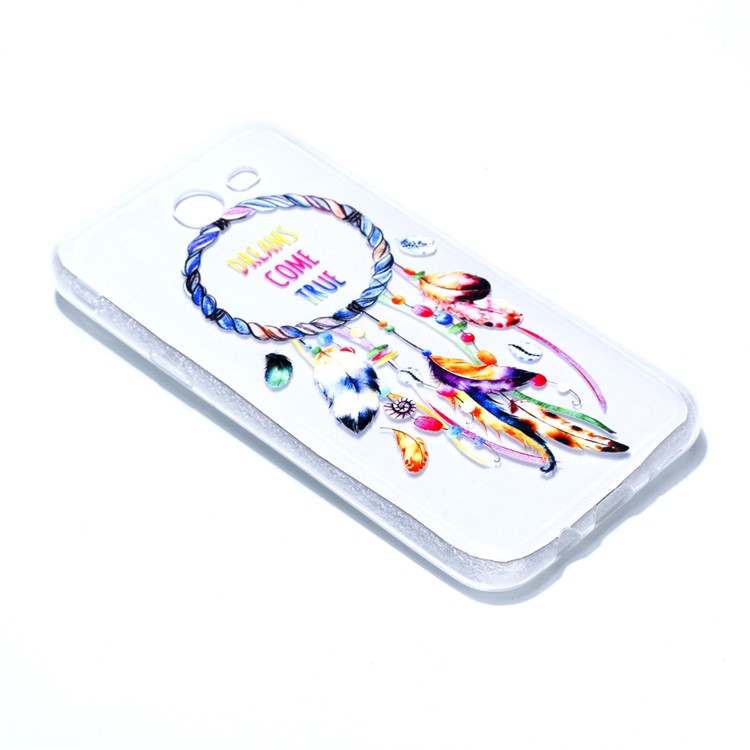 Embossment Patterned TPU Soft Back Cellphone Casing for Samsung Galaxy J3 Pro (2017) / J3 (2017) EU Version - Dream Catcher-3