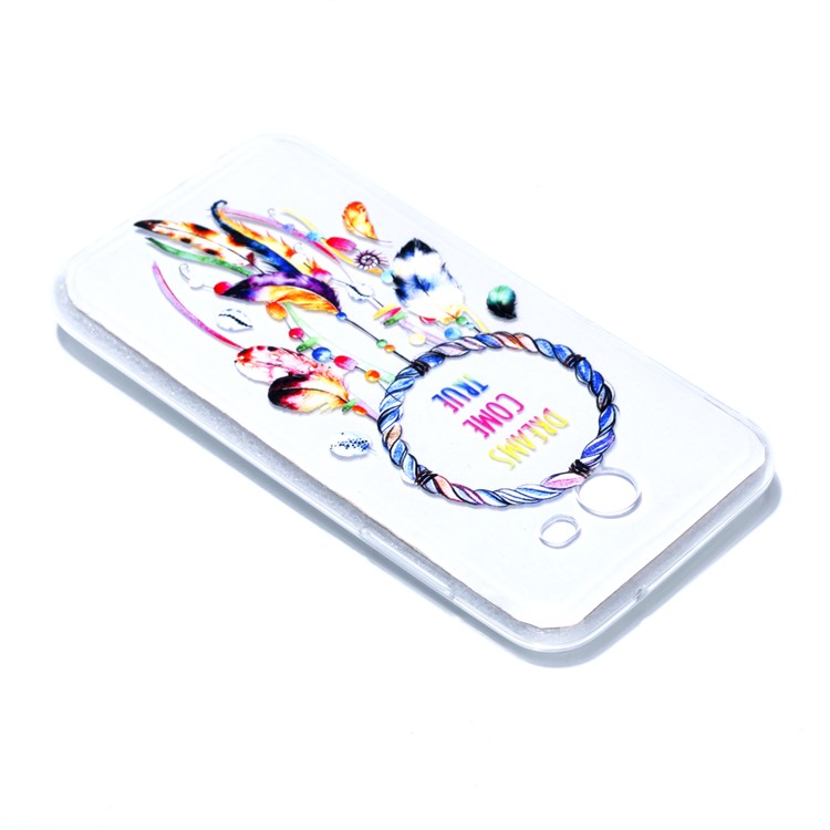 Embossment Patterned TPU Soft Back Cellphone Casing for Samsung Galaxy J3 Pro (2017) / J3 (2017) EU Version - Dream Catcher-4