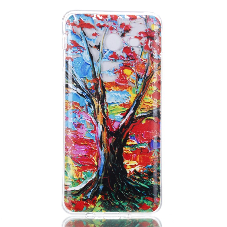 Rubberized Embossed Soft TPU Casing for Samsung Galaxy J5 (2017) US Version - Tree Trunk-2
