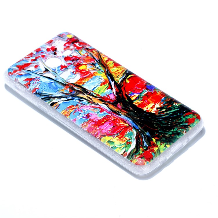 Rubberized Embossed Soft TPU Casing for Samsung Galaxy J5 (2017) US Version - Tree Trunk-3