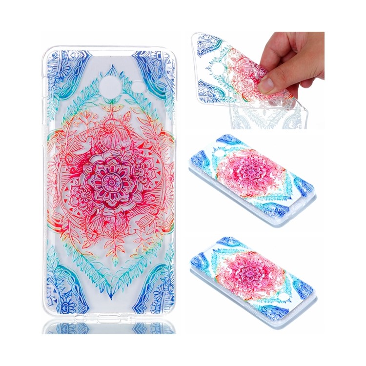 Rubberized Embossed Soft TPU Cover for Samsung Galaxy J5 (2017) US Version - Mandala-1